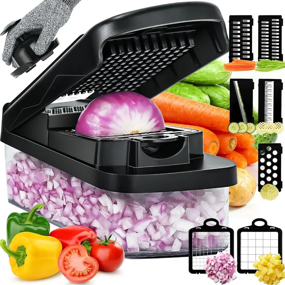 All-in-one Vegetable Chopper with Container for meal prep