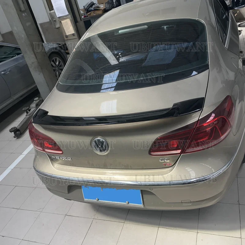 For Volkswagen Passat CC 2009 2010 2011 2012 2013 2014 2015 2016 2017 2018 ABS Material Carbon Fiber Look Tail Wing Rear Spoiler