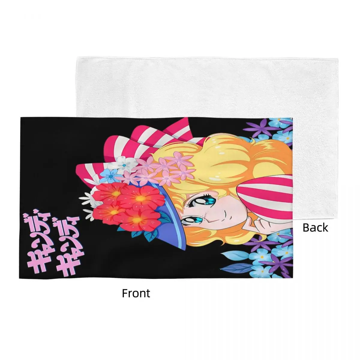 Custom Candy Candy Anime Manga Soft Face Towel Quick Dry Pool Bath Cotton Towels Absorbent