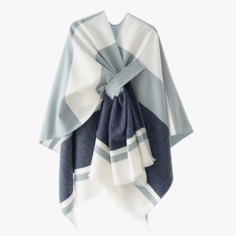 New women's Shawl Europe and the United States fashion simple diagonal bandage Cape outside a warm high-grade autumn and winter
