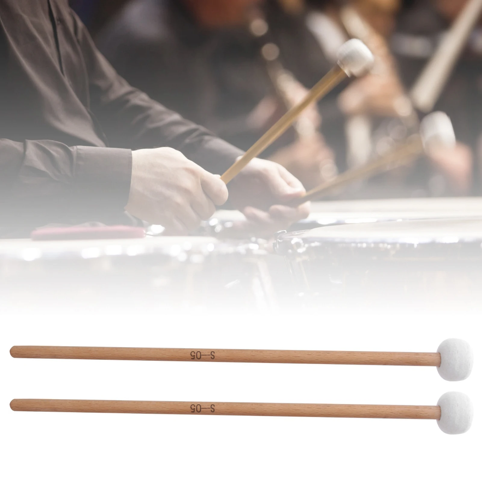 Tambor malho martelo branco feltro timbal snare tambor instrumento musical acessórios tambor malho martelo tambor malho feltro marretas