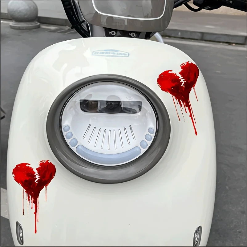 Broken Heart Sad Mood Waterproof Easy Paste PVC Vinyl Sticker Decal Car Body Window Motorcycle Helmet EV Emo Personality Decor