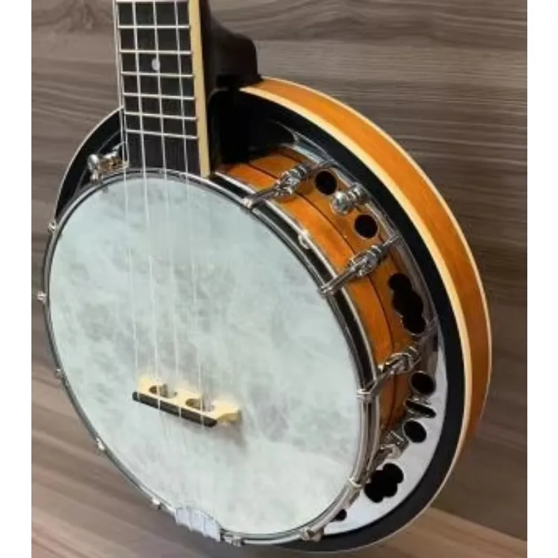 Four-string Banjo With Cover Mahogany Plywood Western Ethnic Instruments