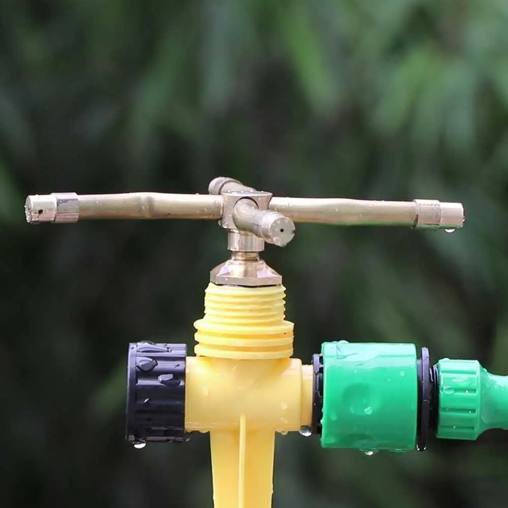 1PC 2/3/4 Arm Automatic Rotary Whirling Sprinkler Garden Lawn Irrigation Watering Nozzle Spray Rotating Brass Sprayer