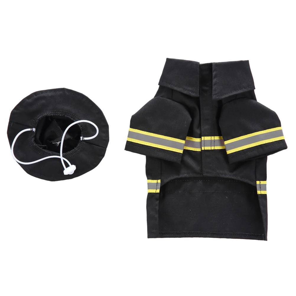 

1 set Pet Firefighter Uniform Set Christmas Dog Clothes Cute Puppy Costumes Outfit Comfortable Performance Coat