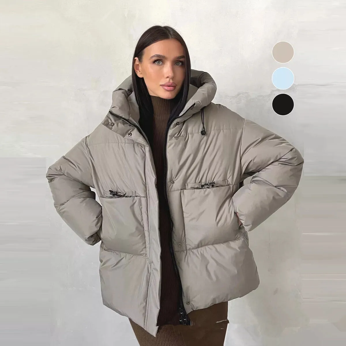 2024 Women\'s Winter Down Jacket Casual and relaxed Women\'s Down Jacket Thickening Coats Cotton Bread Jacket New Women\'s Clothes