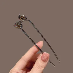 1pc zinc alloy U-shaped hairpin, high-end French simple hair ornament, multi-functional fashion headwear, suitable for daily hol