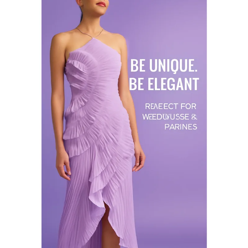 

Elegant Women's Halter Dress Pleated Ruffle Design Sleeveless Summer Party Fashion Dress 2025