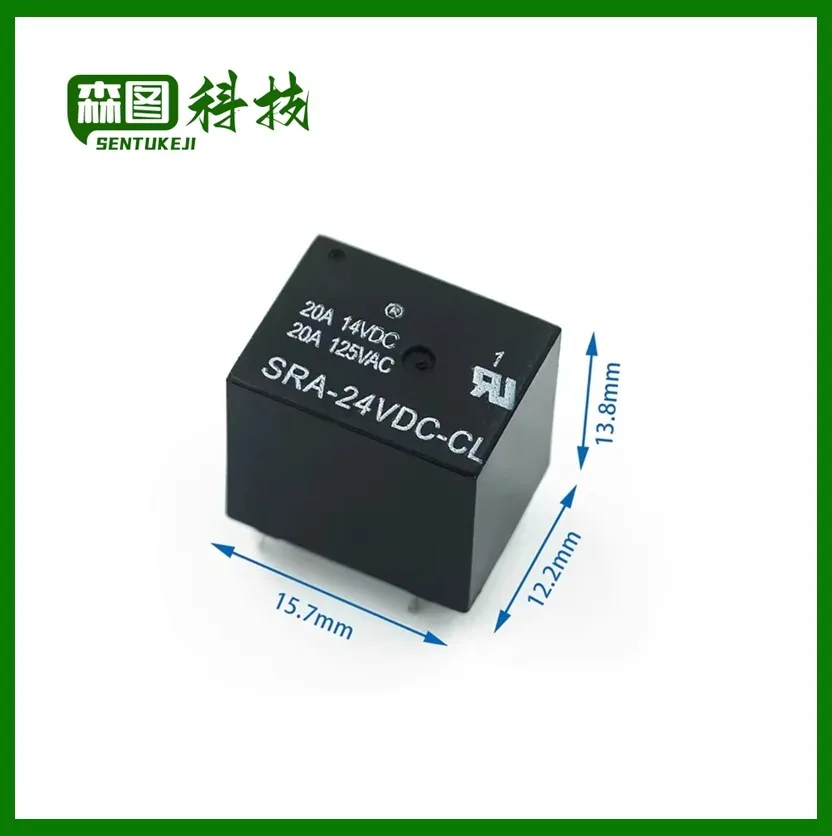 Relés de potencia SRA-05VDC-CL 5V, 12V, 24V, 20a, 5 pines, SRA-12VDC-CL, SRA-24VDC-CL, lote de 5 unidades