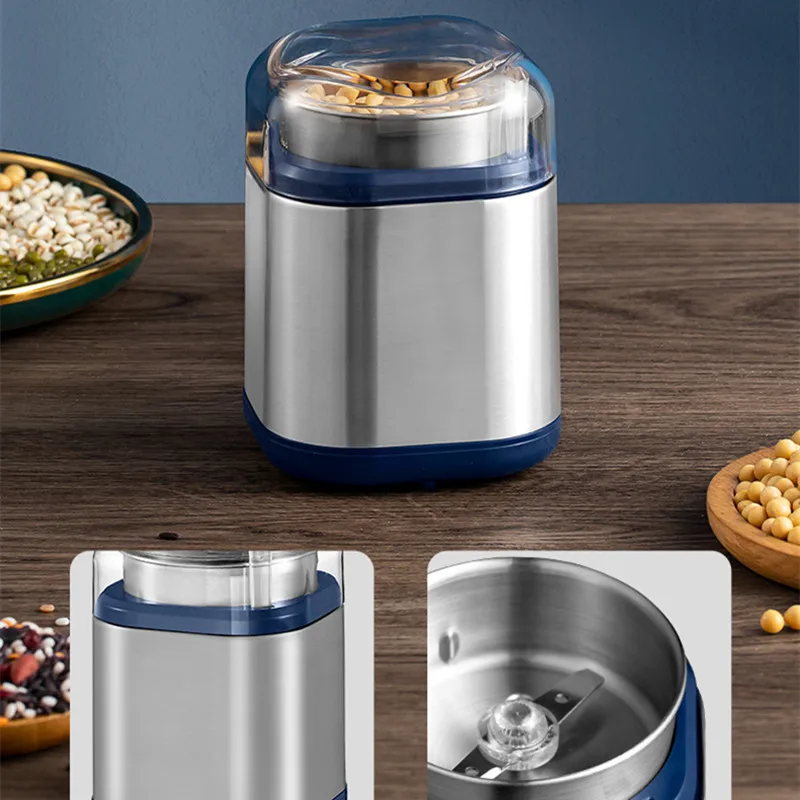 Mini Electric Food Grinder Coffee Grinding Machine Spice Seasoning Coarse Cereals Grinder Machine Home Appliances