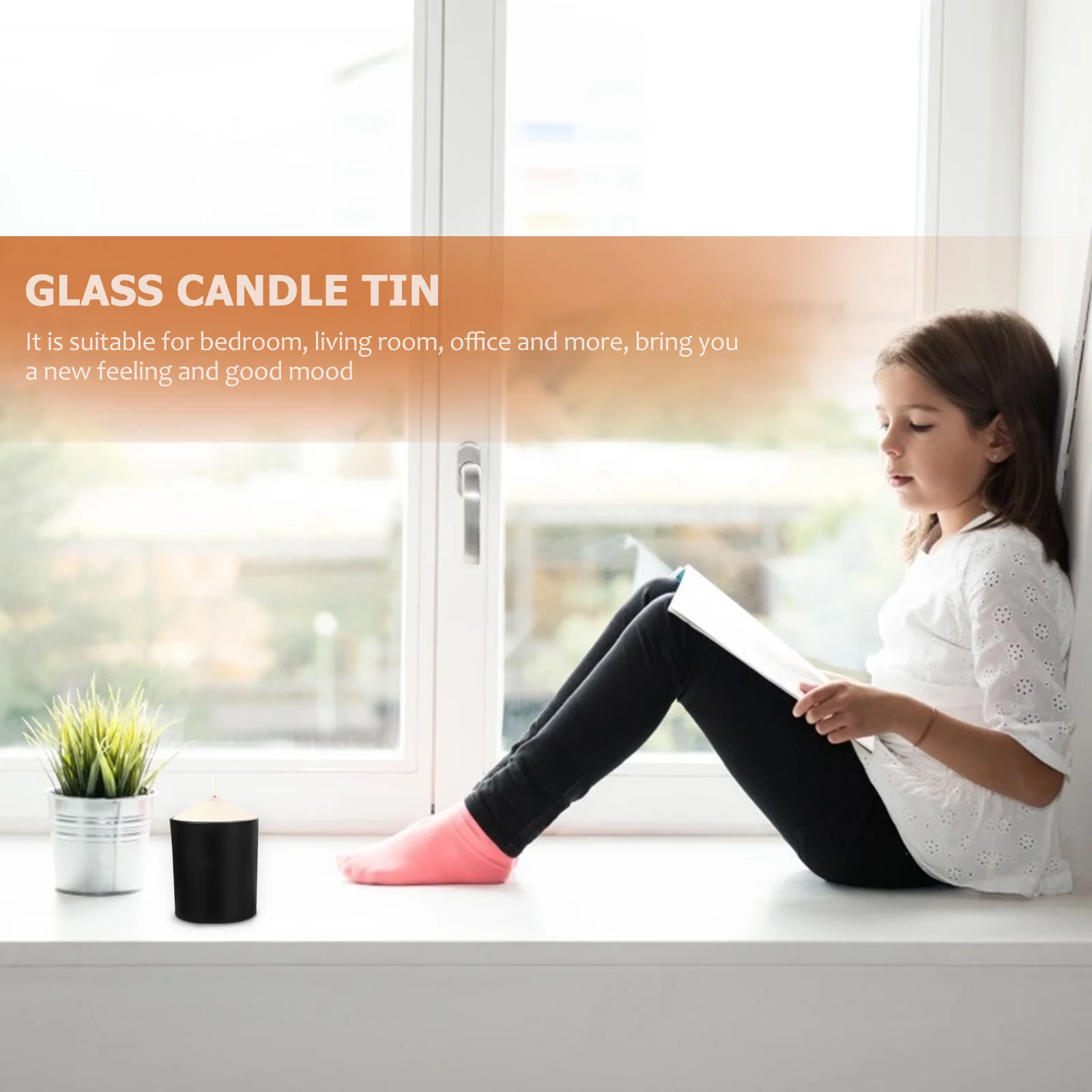 

4Sets Glass Tins with Durable Material Simple Style for Office Bedroom Living Room DIY Aromatherapy Scented Making