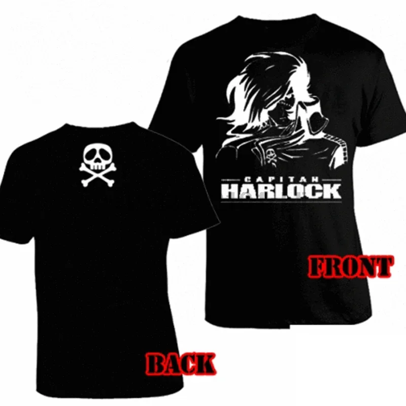 2025 Graphic T Shirts Men Captain Capitan Harlock Space Pirates T Shirt Maglia Arcadia Unisex New Fashion Funny Tshirt Y2k