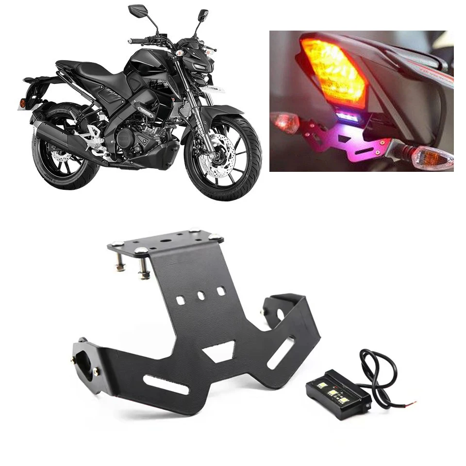 

Fits for Yamaha MT 15 MT15 ABS MT-15 2018-2024 Motorcycle Rear License Plate Holder Tail Tidy Fender LED Replacement Bracket