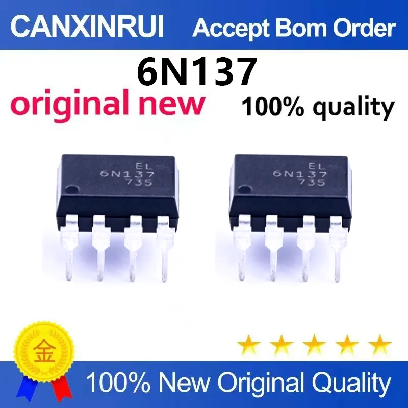 （5pcs-10pcs）Brand new original 6N137S SOP-8-2.54 high-speed 10Mbit/S logic gate optocoupler
