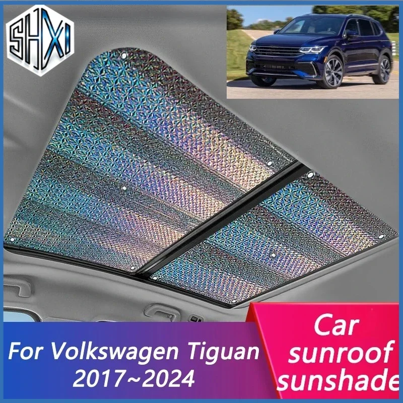 Sunroof Sunshade for Volkswagen VW Tiguan MK2 2017~2024 2019 2022 2023 2024 Car Sun Shade  Window Stickers Parts Car Sun Visor