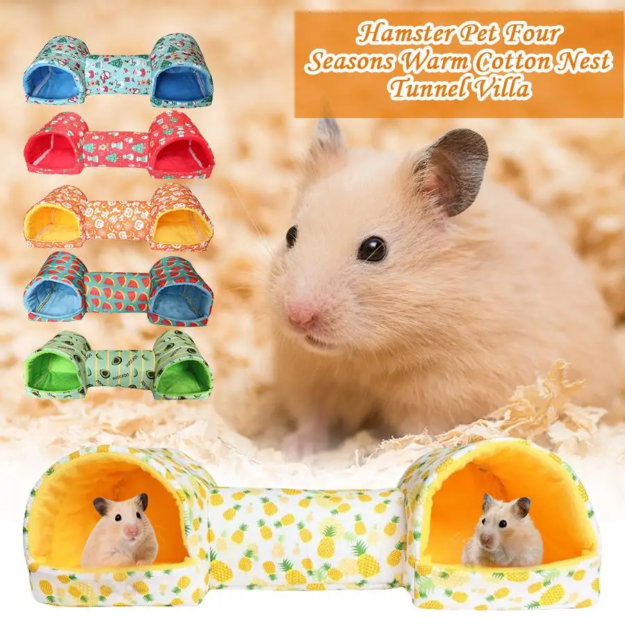 Cama Túnel Oculta para Cobayas, Lavable, Casa para Animales Pequeños, Cueva Cómoda para Animales Pequeños, Apta para Conejos y Hámsters