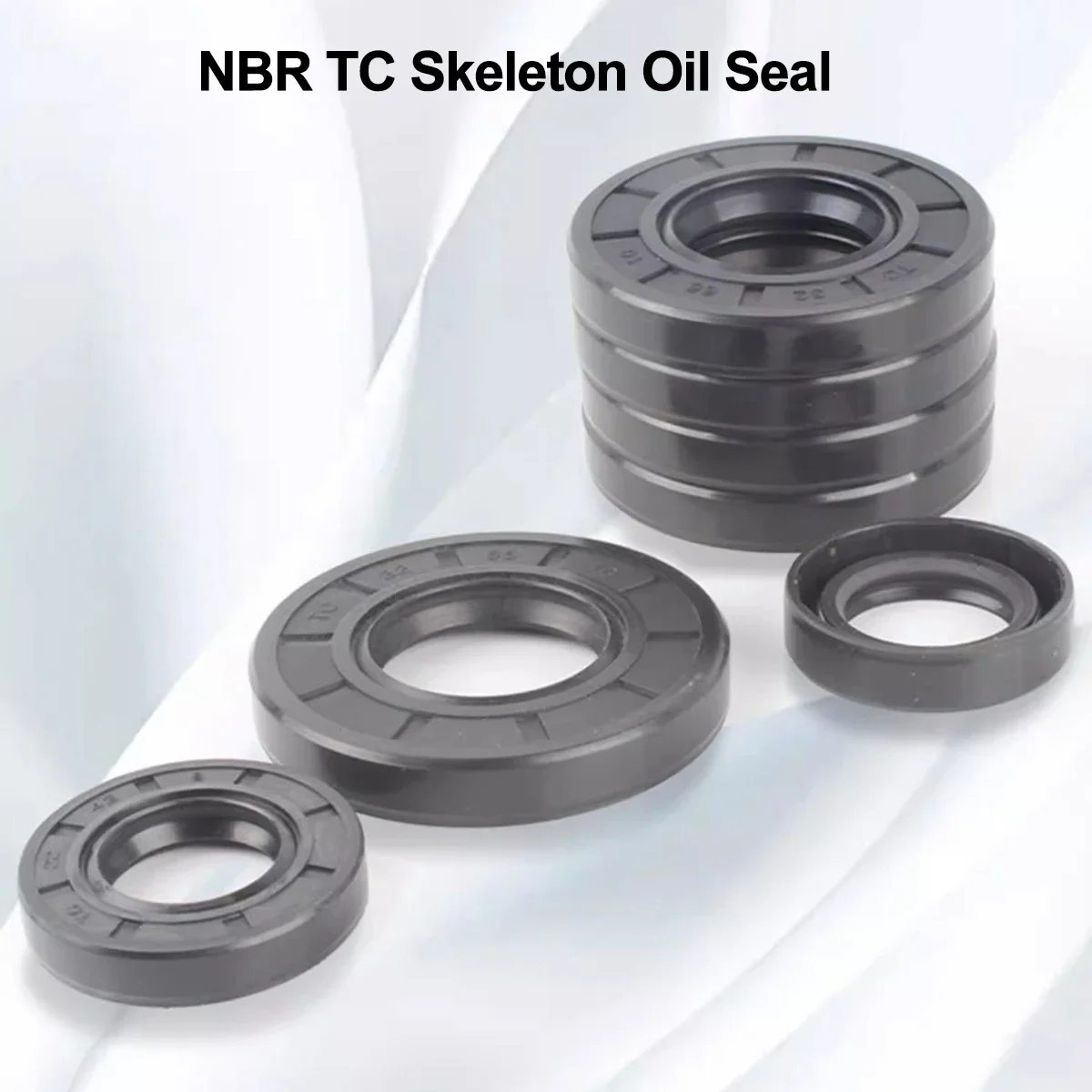 2Pcs ID 52-54mm Black NBR TC/FB/TG4 Skeleton Oil Seal OD 60-100mm Thick 5-15mm Nitrile Butadiene Rubber Gasket Sealing Rings