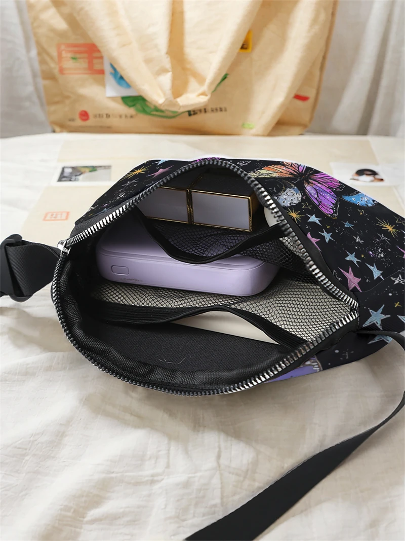 1 Stück, Butterfly Star Fashion verstellbare Umhängetasche, neutrale Sport-Hüfttasche, geeignet zum Laufen – Detail 4