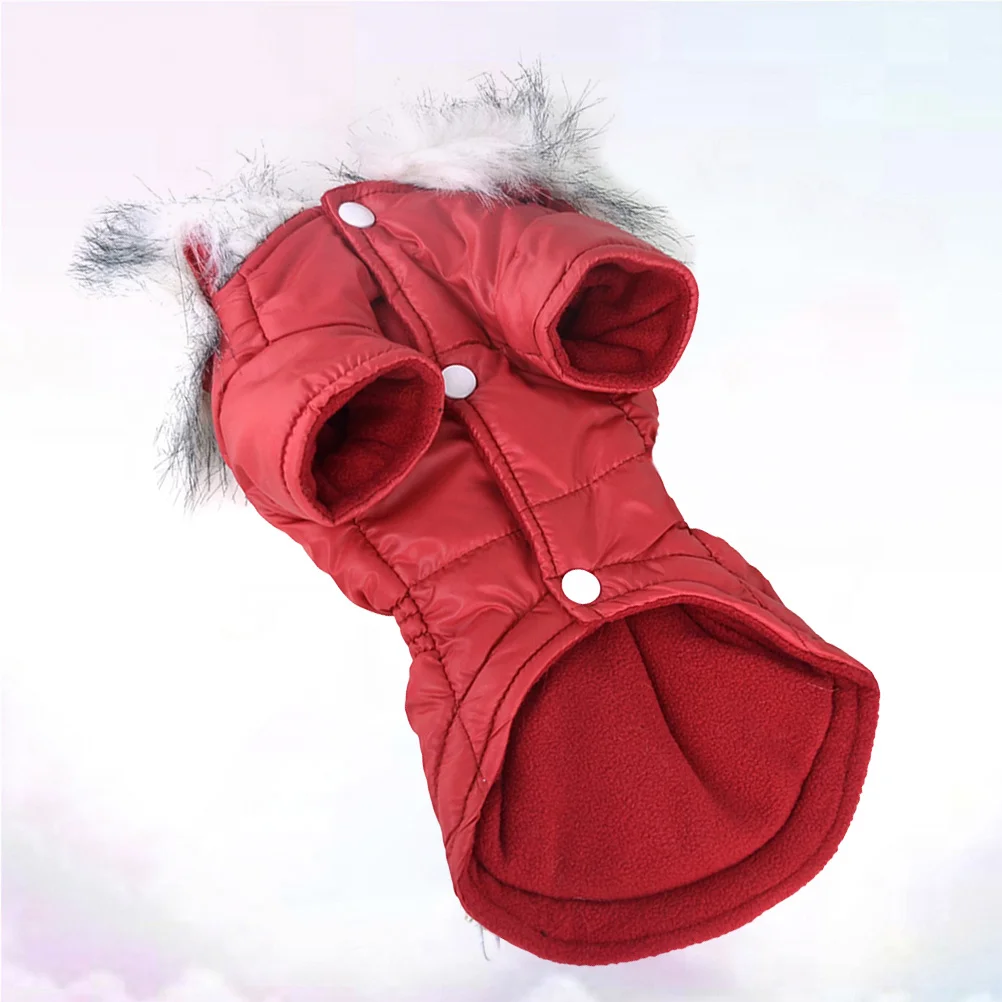 

Pet Dog Jacket Winter Warm Cotton Coat For Dogs Thick Padded Waterproof Outdoor Adventure Apparel Red Size Xs