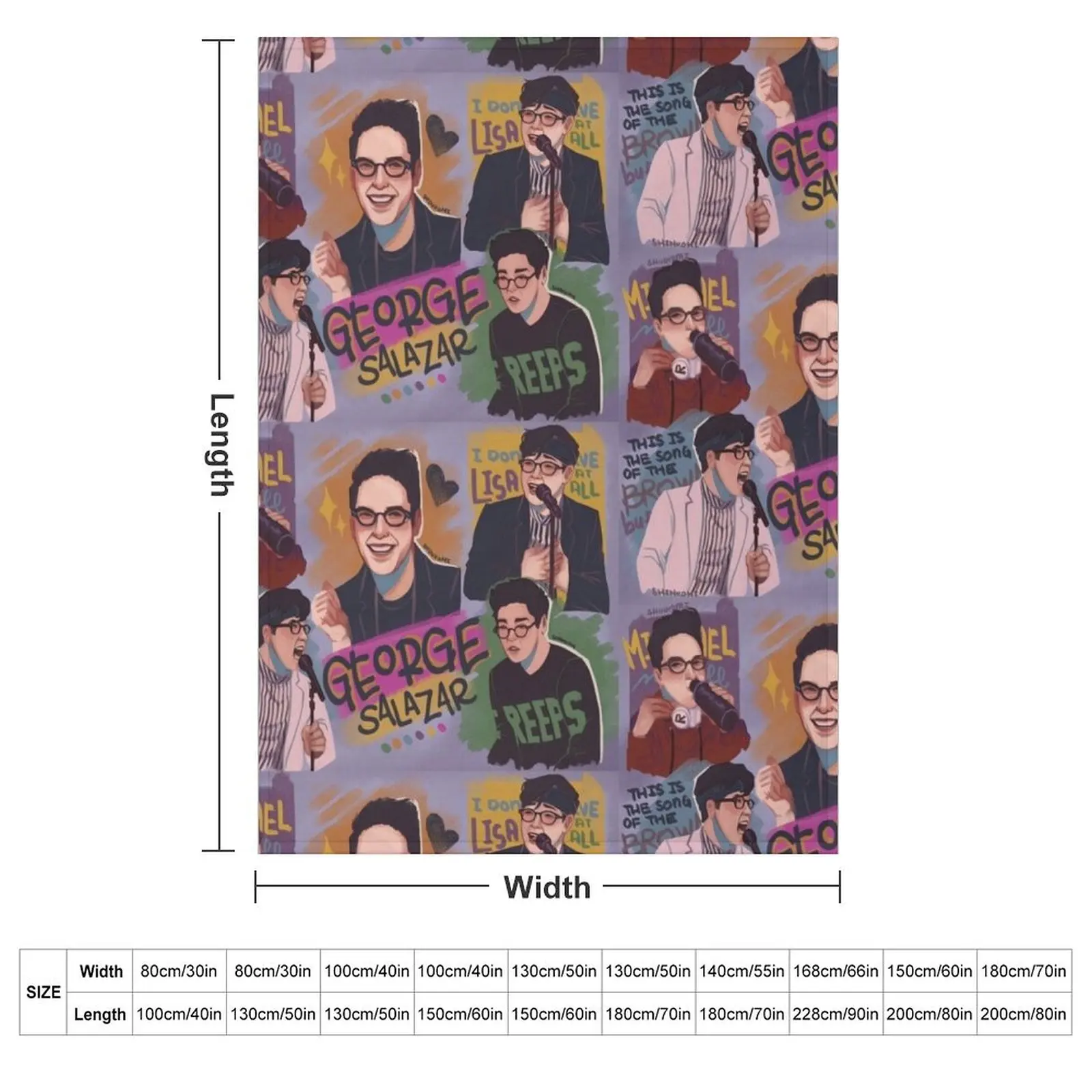 George Salazar Throw Blanket couch cozy soft plush fuzzy picnic outdoor blanket