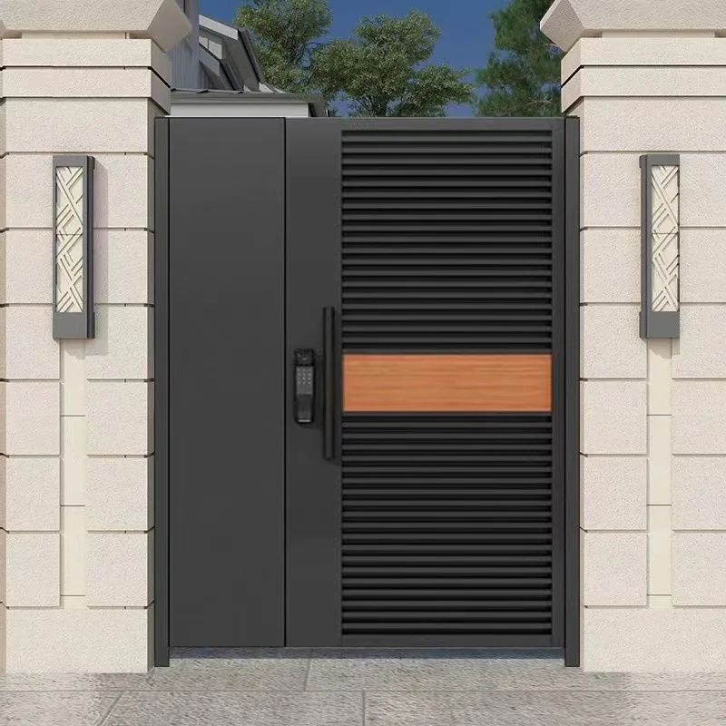 *& Automatic Swing Pedestrian Passage Gate Aluminum Courtyard Secure Entry