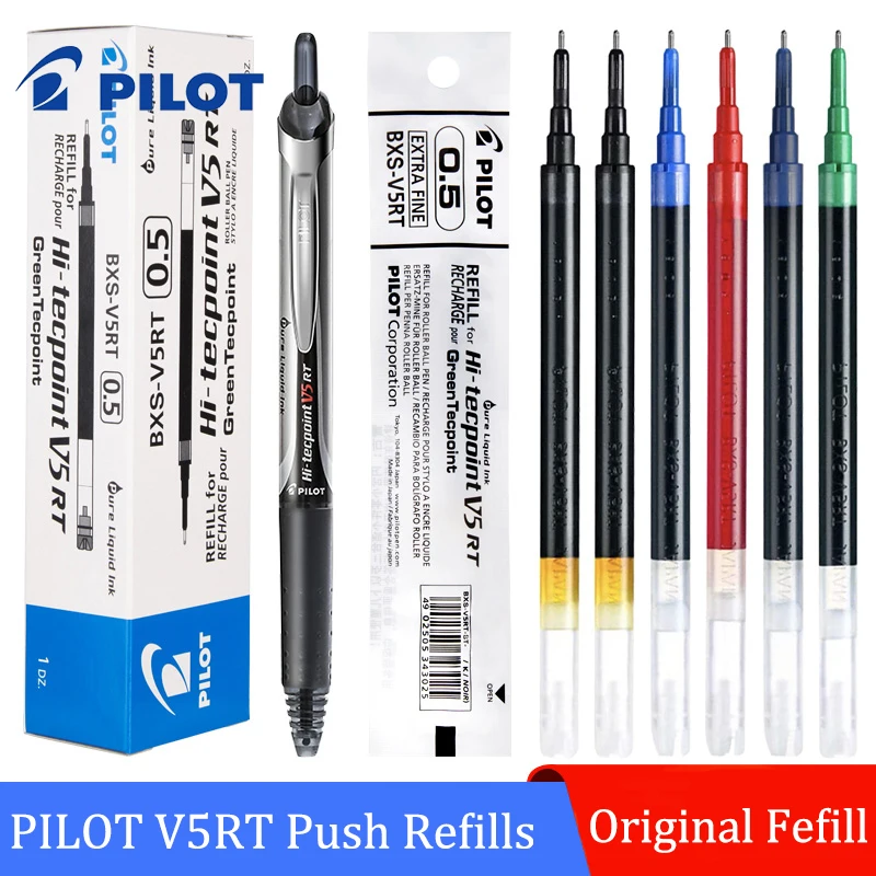 Pilot Gel Pen Refill BXS-V5RT(VR5) for Hi-Techpoint BXRT-V5/BX-GR5 Signature Pen Student Stationery 0.5mm Office Accessories