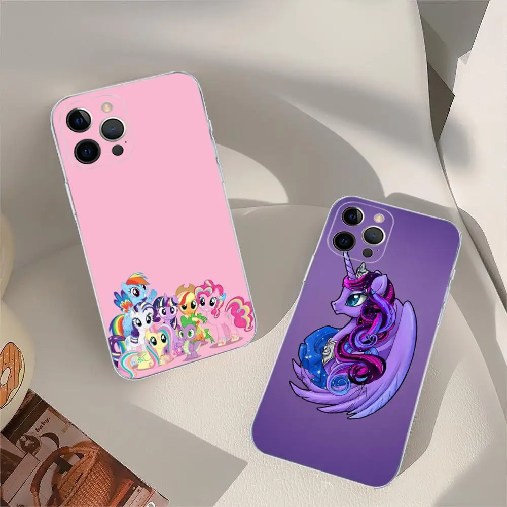 M-My L-Little P-Pony Phone Case For iPhone 15 14 13 12 Mini 11 Pro XS Max X XR SE 6 7 8 Plus Soft Silicone Cover