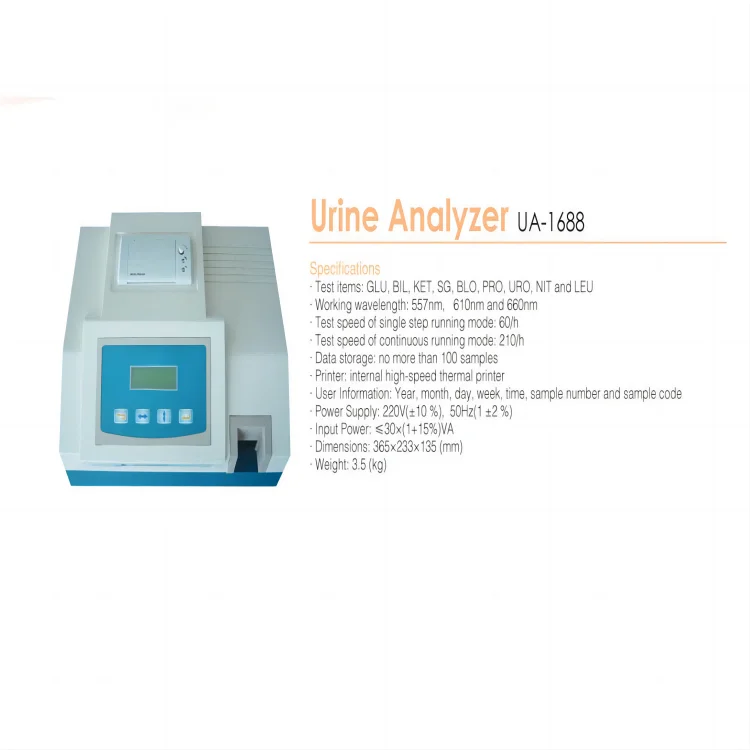 EC Portable Urine Analyzer UA-1688 used to detect and manage a wide range of disorders