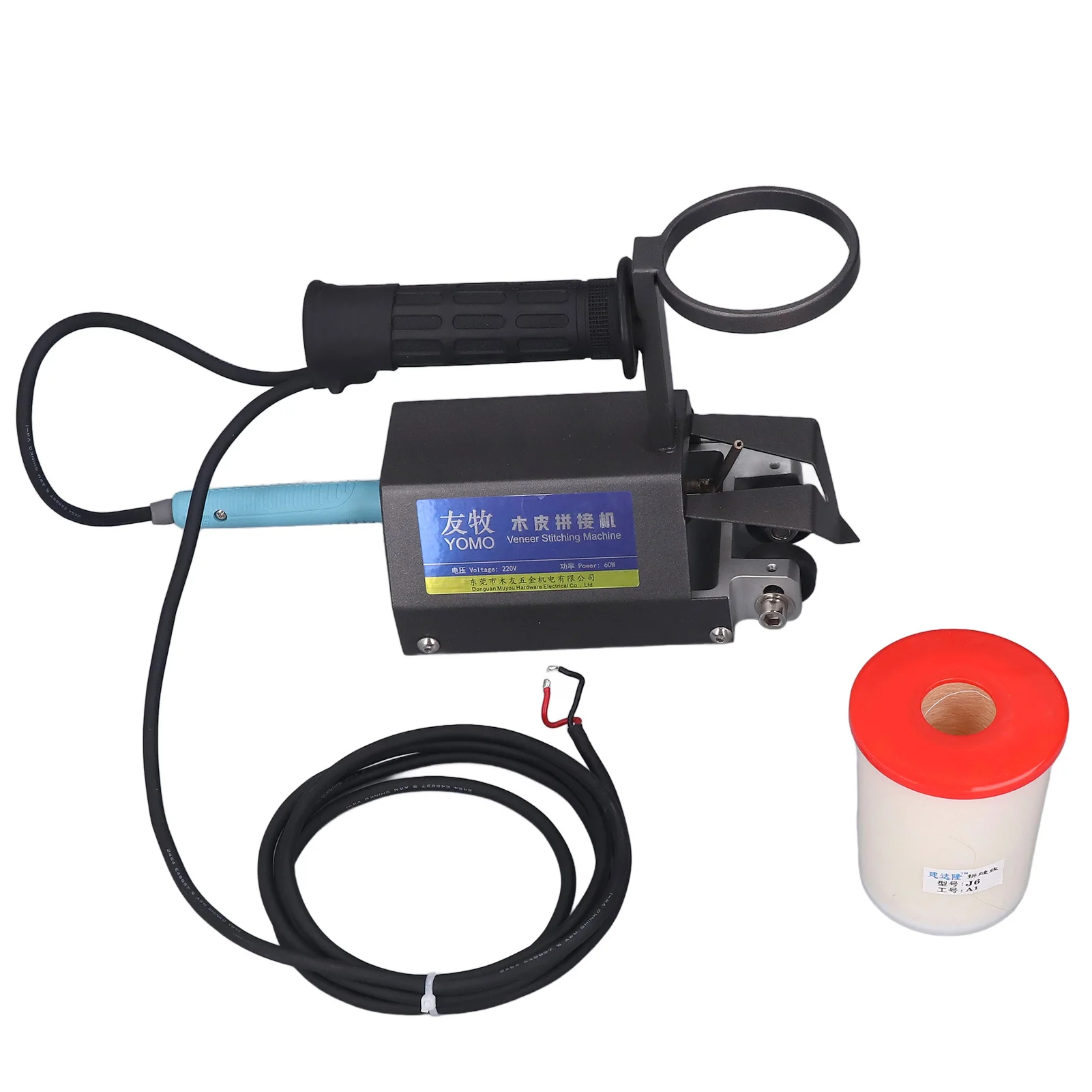 ماكينة خياطة قشرة الخشب الأوتوماتيكية 220 فولت عملية دقيقة عزل الحرارة النجارة تستخدم ماكينة خياطة اللحف المحمولة