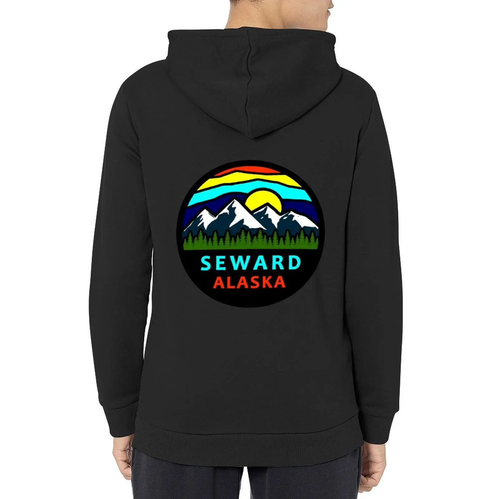 

Seward Alaska Sunset Hoodie blouse autumn male clothes korean autumn clothes hoodie