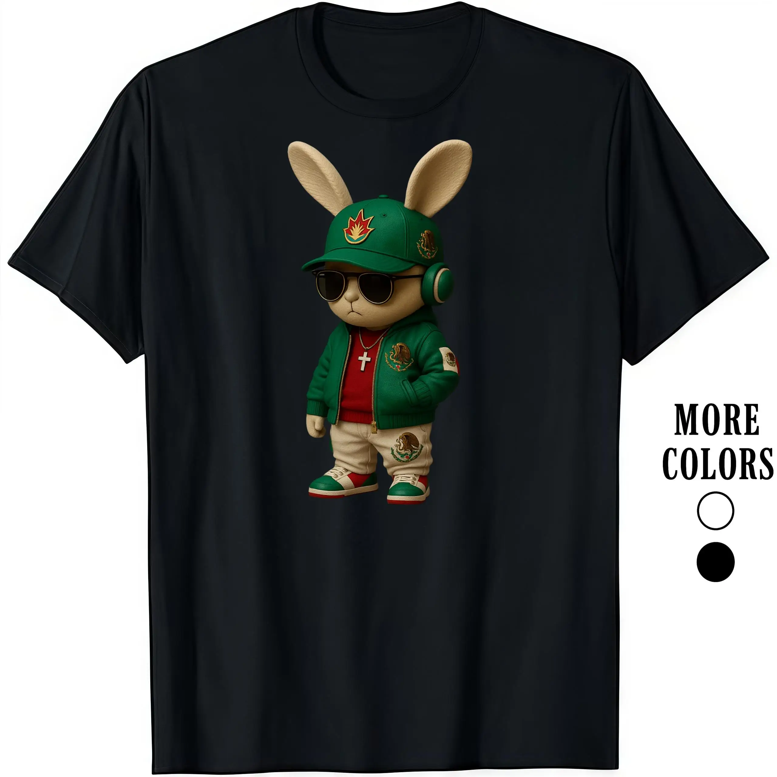 

Fashion Designer T-Shirts - Cotton Graphic Tees With Mexican Vibes Street Style Cool Bunny Represent In Style,Crewneck,Casual