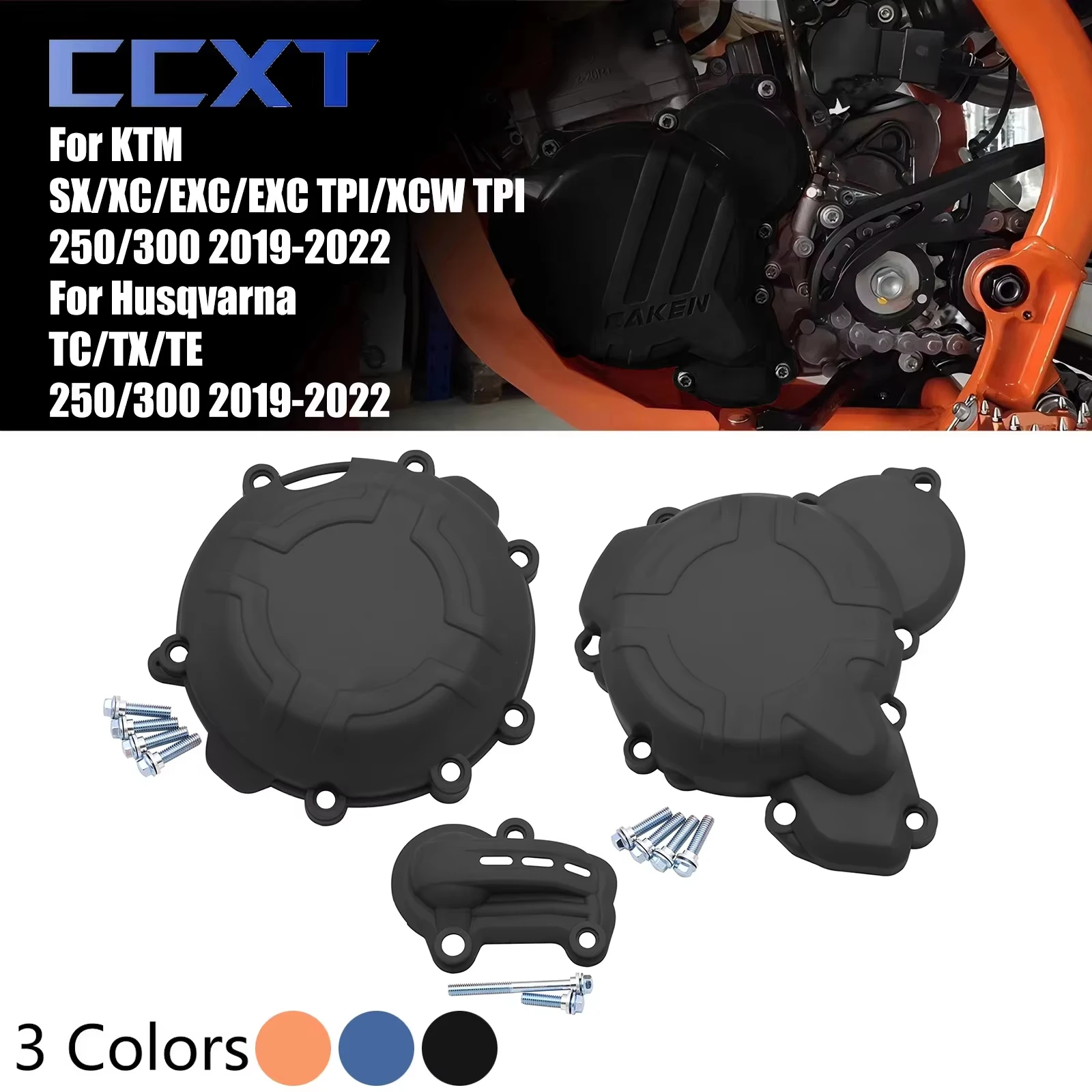 

For KTM XC250 XC300 EXC250 EXC300 SX250 SX300 TPI 2019-2022 Motorcycle Clutch Guard Water Pump Cover Engine Ignition Protector