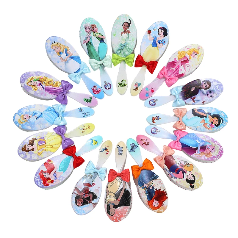 Disney Frozen Comb 3D Mickey Minnie Comb Elsa Anti-Static Air Cushion Hair Care Brushes Baby Girls Dress Up Makeups Toy Gifts