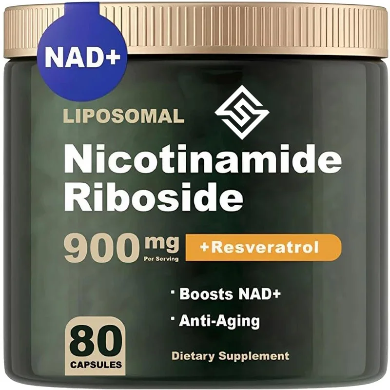 Nad+supplement - Liposomal Nicotinamide Nucleoside 900mg Resveratrol Quercetin - Used For Anti Aging, Energy, -80 Capsules