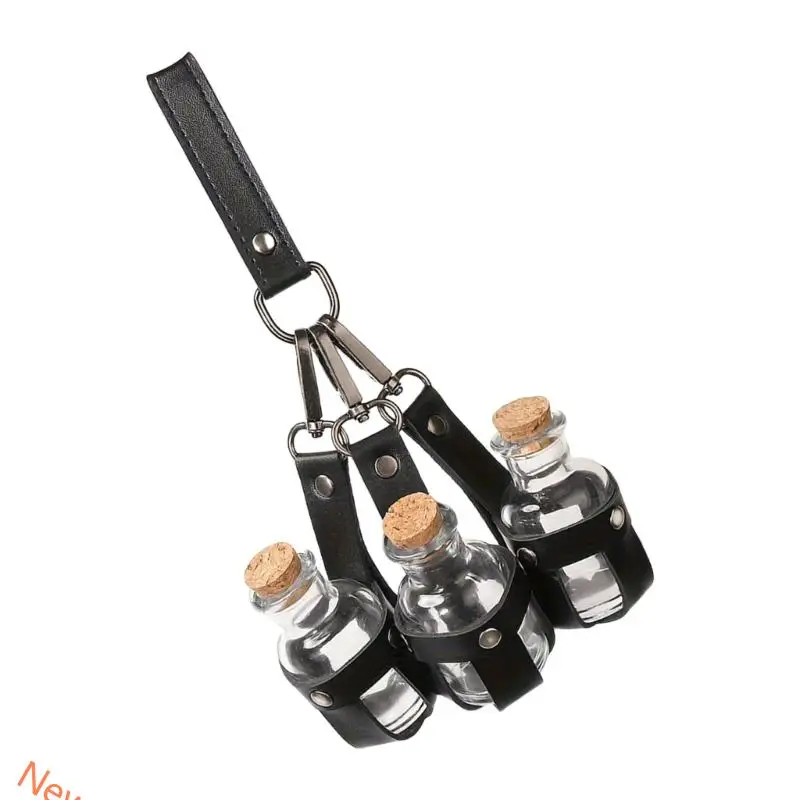 Bouteille potion sorcière Halloween avec porte-cuir Stoppers Corppers Costume Costume Cosplay Accessoires pour femmes