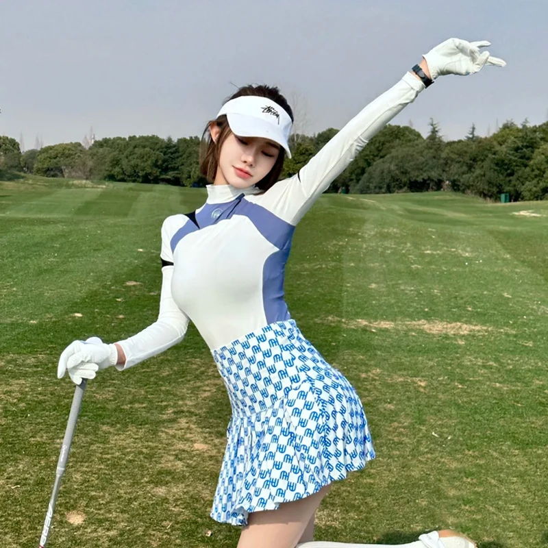 

Women's Autumn Golf Set, Long Sleeve Quick-Dry Top & Anti-Exposure Skirt, Premium Performance & Style