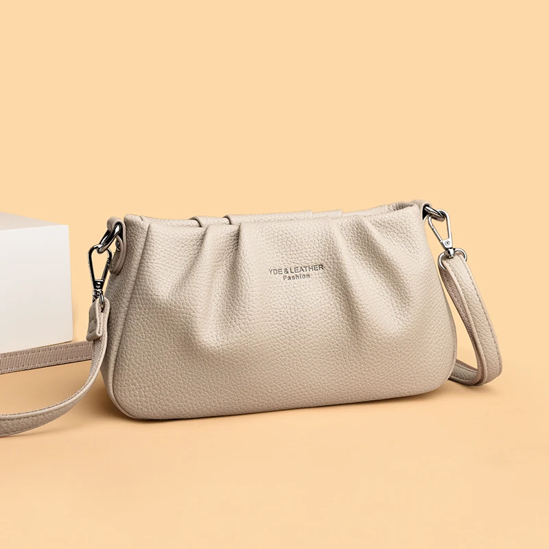 

Genuine Brand Women's Soft PU Leather Shoulder Crossbody Bags Luxury Hand Bags Designer Ladies Messenger Commuting Sac A Main