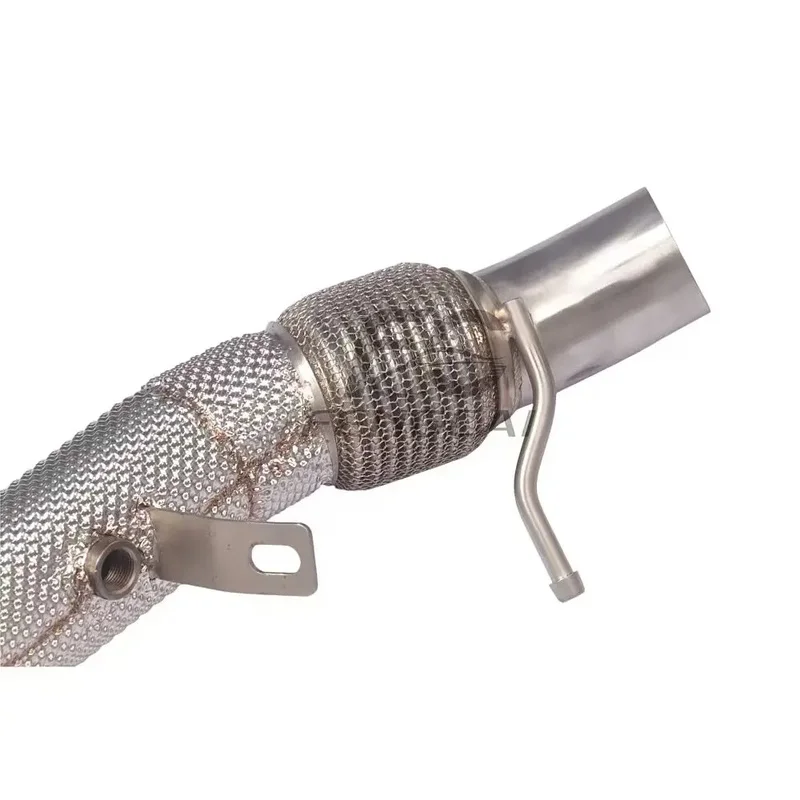 Custom High Flow Insulation Downpipe for BMW 3Series 320i 325i 330i 330E G20 G28 2.0TB48 Exhaust Pipes No Engine Fault Indicator