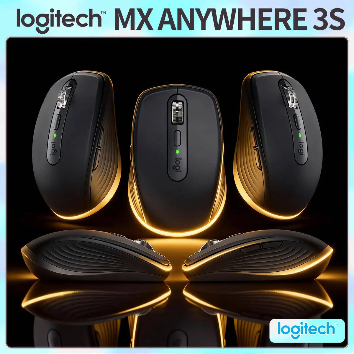 

Logitech MX Anywhere 3S Ultra Responsive Bluetooth Mouse Custom DPI Silent for Laptop Desktop