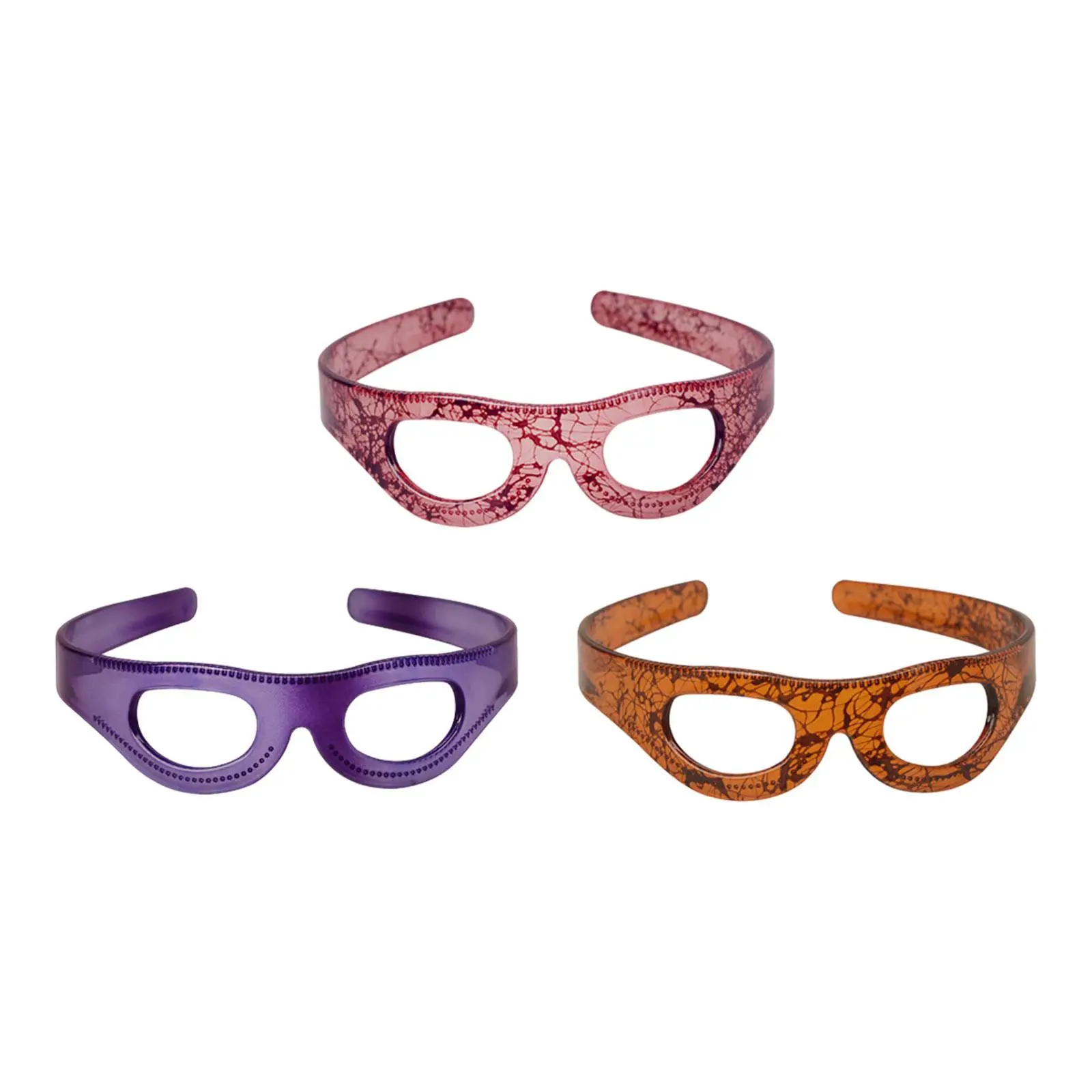 

3x Glasses Headbands Unique Hairpin Fashionable Comfortable Hair Accessories Headdress Hairbands for Makeup Face Wash Photos
