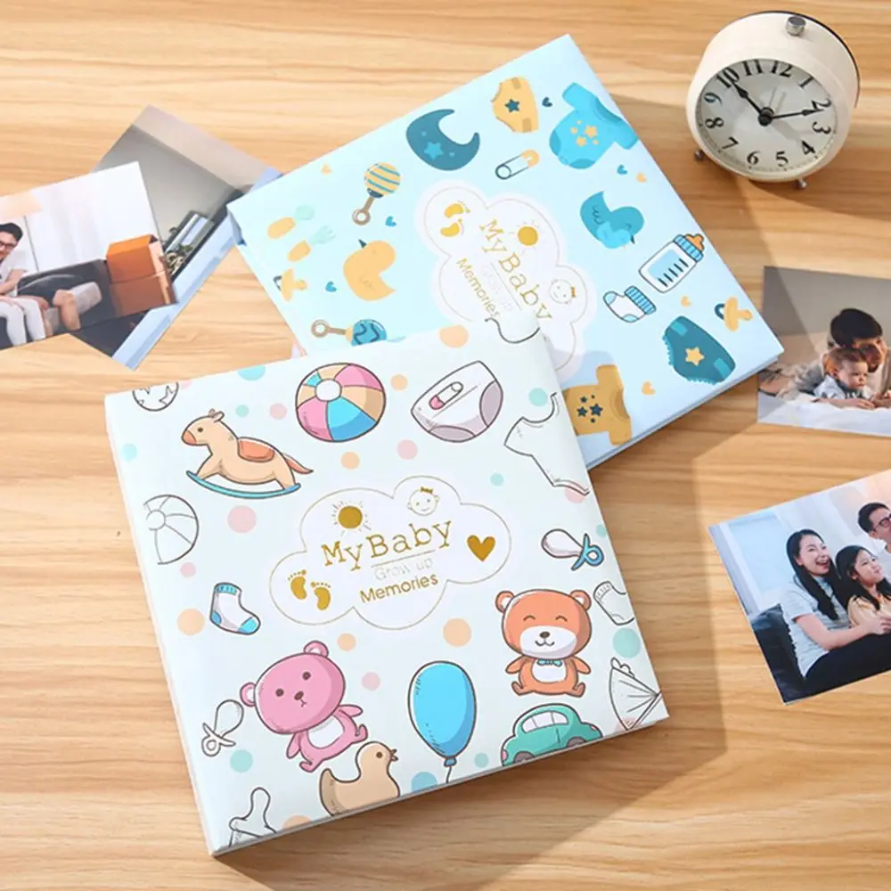 

50 Page Baby Growth Photo Album 200 Photo Pockets Writable Star Chasing Idol Album INS Handcrafts 6-inch Photo Album Family