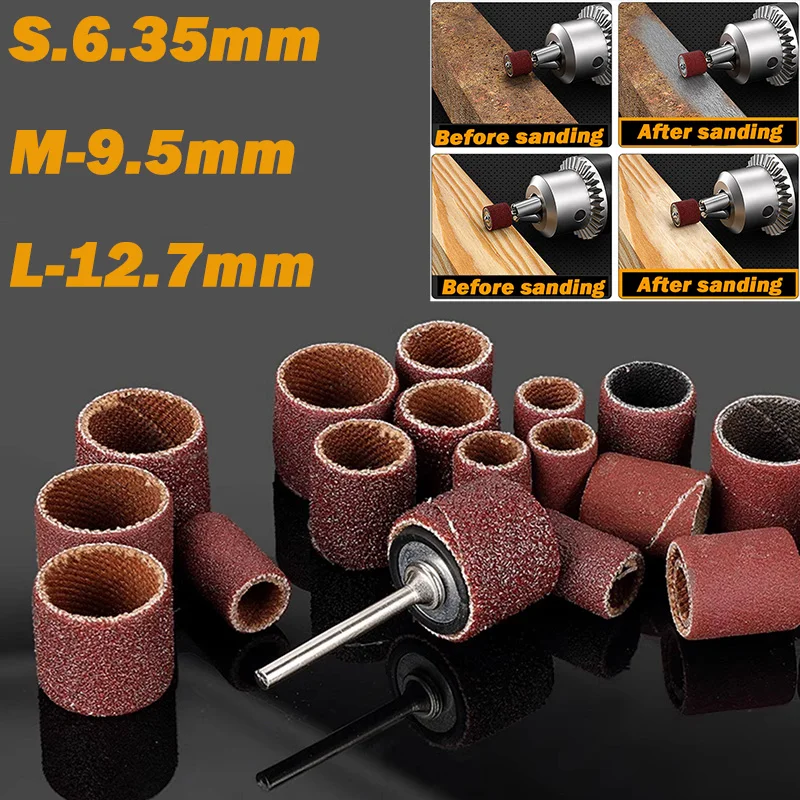 50~500Pcs80/120/150/180/240/320/400/600Grit Metal Rust Removal Polishing Wheels For Electric Mini Angle Grinder Sanding Mandrels