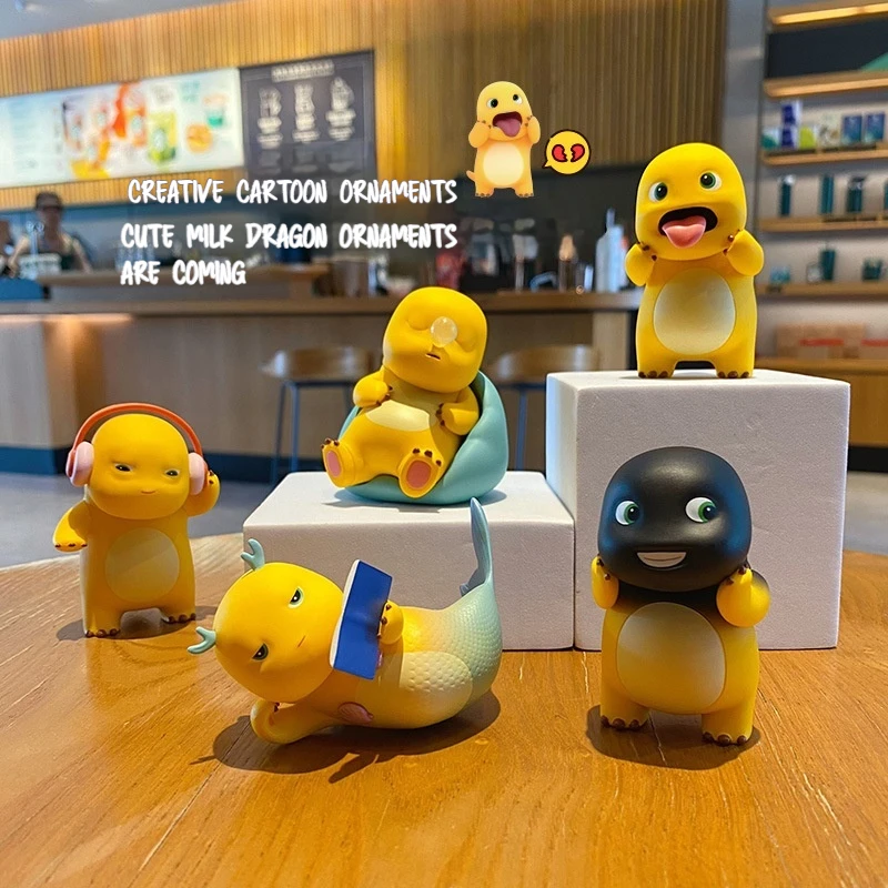 

Новый молочный дракон, ежедневный набор из 6 предметов, кукла, игрушка, модные игровые офисные аксессуары ручной работы, полный набор, слепая коробка, подарок на день рождения