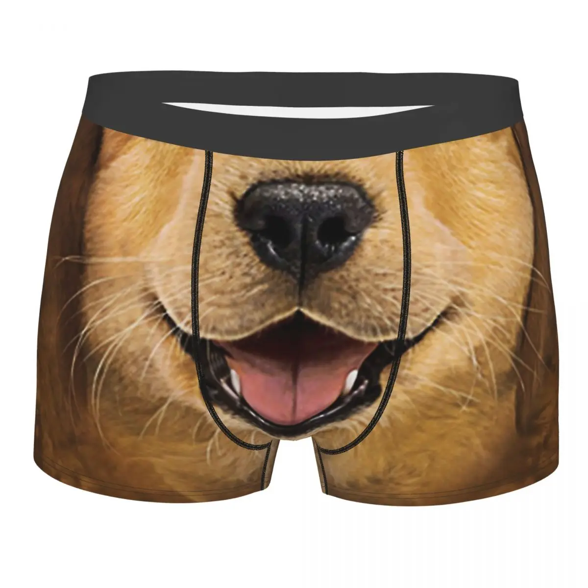 Cute Golden Retriever Puppy Gift 3D Three Dimensional Underpants Breathbale Panties Men's Underwear Shorts Boxer Briefs