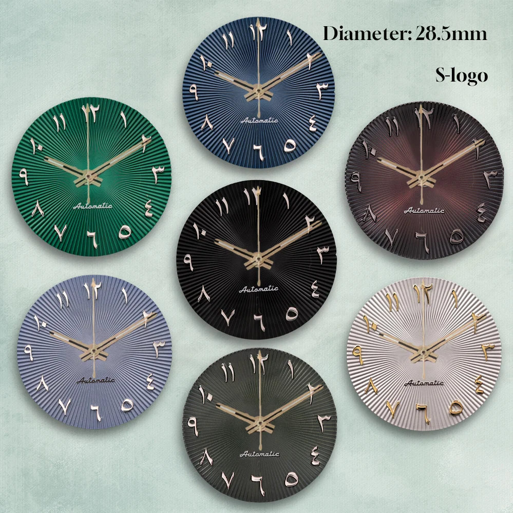 

Men's Watch Mod: NH35/NH36/4R/7S Compatible 28.5mm S Logo Arabic Numerals Dial | Watch Modification Accessories