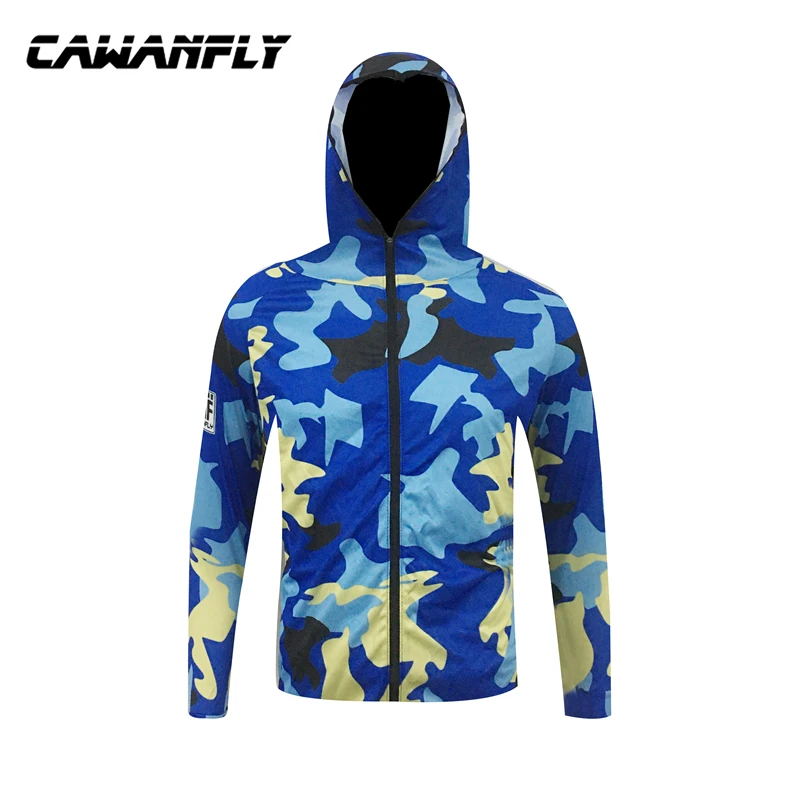 Long Fishing Jerseys Anti-Mosquito High-Tech Polyester Quick Dry Fishing Wears Clothes Uniform Print Sublimation Quick Drying