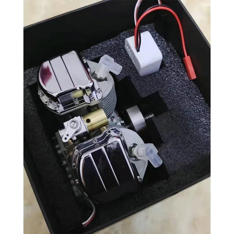 V-type Two-cylinder Gasoline Engine Model Can Start The Internal Combustion Engine Model Miniature Scientific Experiment Toy