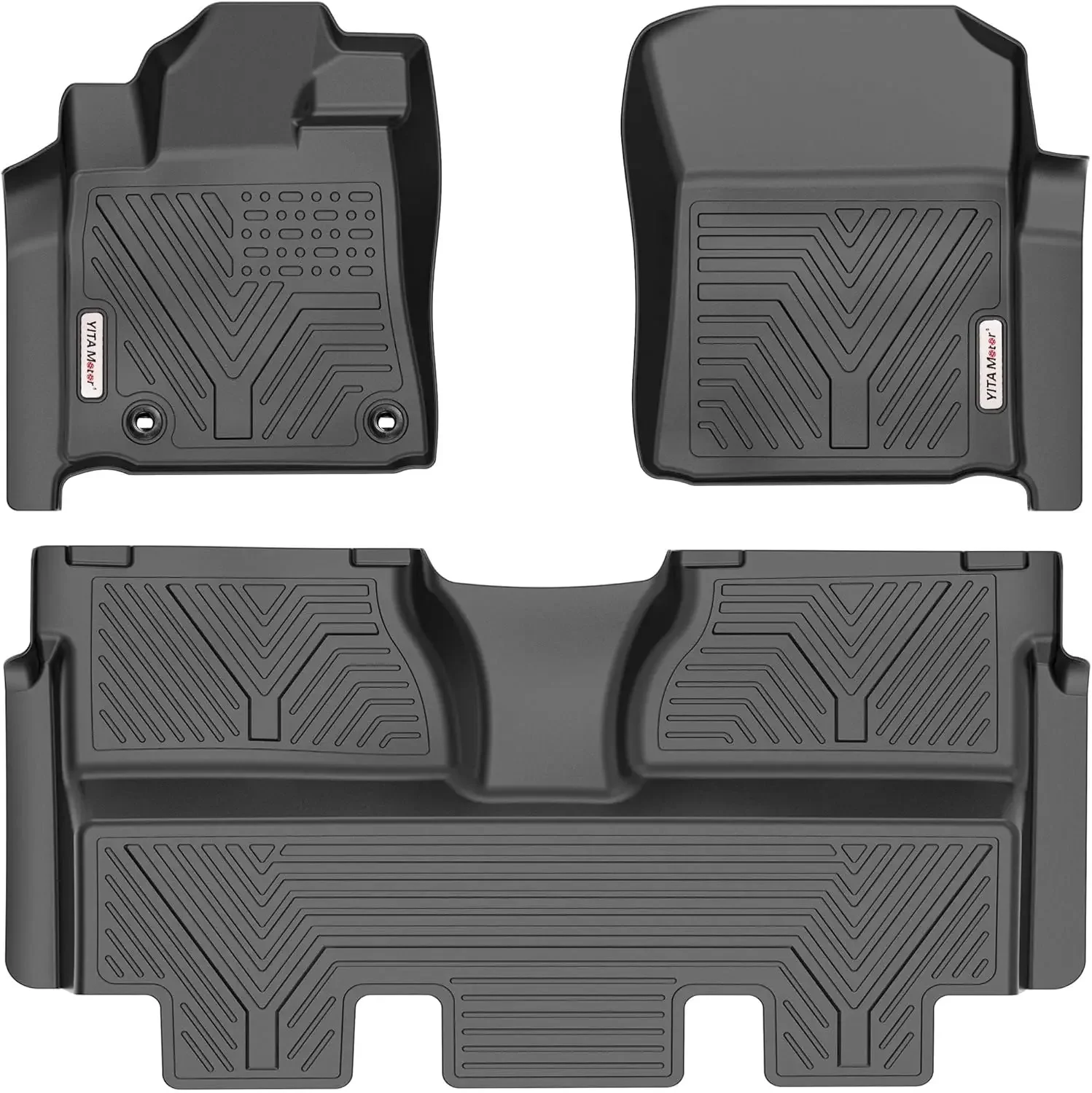 

Floor Mats Compatible with 2014-2021 Toyota Tundra CrewMax Cab (with Coverage Under 2nd Row Seat)