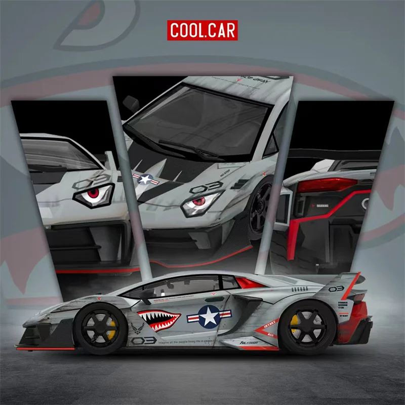 [PreSale] CoolCar 1:64 Aventador GT EVO Shark Air Force Grey Diecast Model Car