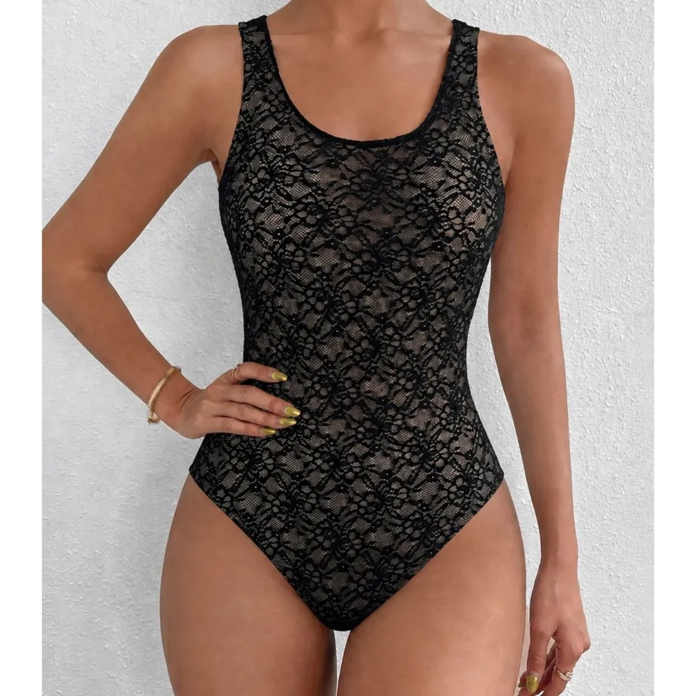 See-through Lace Cutout Sexy Body-shaping Jumpsuit For Women 